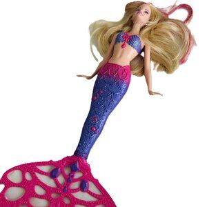 Mermaid Barbie Bubble Doll 2014 Mattel with Spinning Bubble wand Tail
